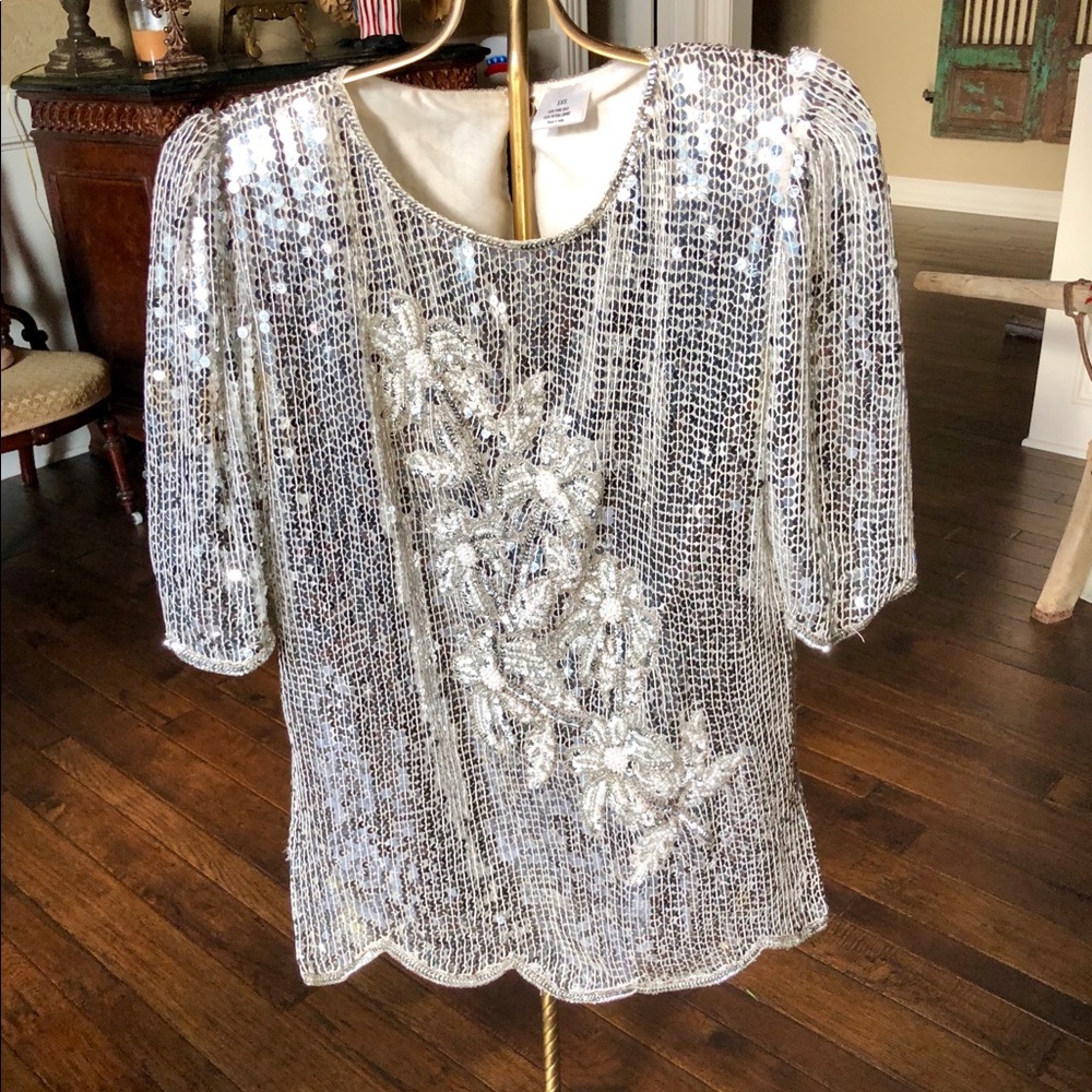 Vintage 🌟🌟BLING🌟🌟 80’s sequined top
